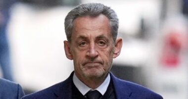FILE - Former French President Nicolas Sarkozy Nicolas Sarkozy pictured back in October leaving his home to go to prison. He has now been released pending appeal.