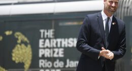 Prince William was attending the Earthshot Prize Impact Assembly at Pier 3, part of the three-day Earthshot summit in Rio, bringing together government officials, indigenous leaders and youth advocates to share inspiring Earthshot stories from the past year and highlighting investments which are helping finalists scale up their environmental solutions