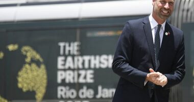 Prince William was attending the Earthshot Prize Impact Assembly at Pier 3, part of the three-day Earthshot summit in Rio, bringing together government officials, indigenous leaders and youth advocates to share inspiring Earthshot stories from the past year and highlighting investments which are helping finalists scale up their environmental solutions