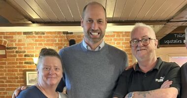 Prince of Ales! William stuns staff at country pub as he enjoys traditional lunch with royal entourage