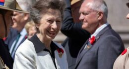Princess Anne at the Anzac Memorial in Hyde Park to mark Remembrance. Sunday 9th November 2025.