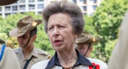 Princess Anne pays tribute to fallen soldiers during special commemorative service in Sydney - as she continues her visit to Australia