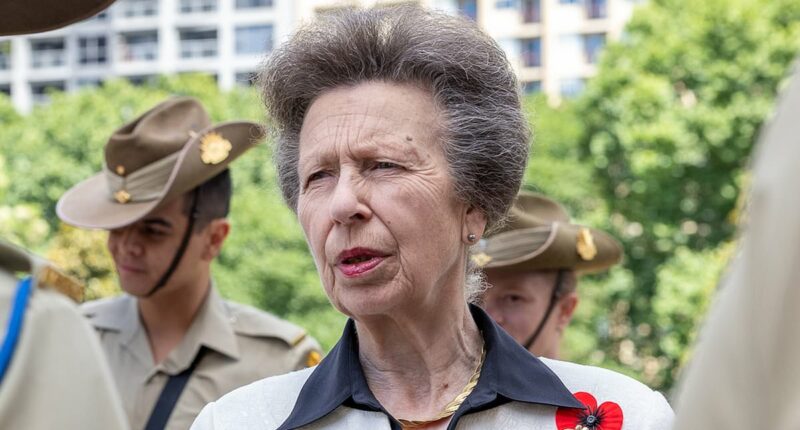 Princess Anne pays tribute to fallen soldiers during special commemorative service in Sydney - as she continues her visit to Australia