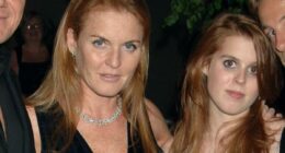 Princess Beatrice 'rolled her eyes with embarrassment' at Sarah Ferguson's antics during glitzy World Cup party hosted by David and Victoria Beckham