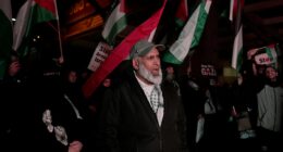 Pro-Palestine protesters descend on Villa Park ahead of Maccabi match