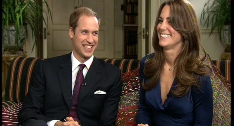 Rare footage of Kate Middleton's historic engagement interview reveals her moment of panic - before Prince William came to her rescue