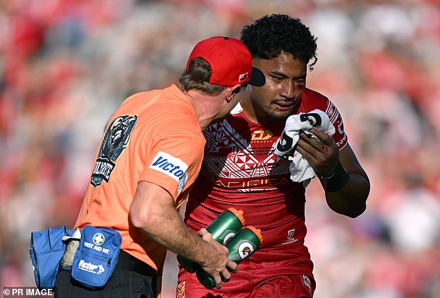 Eli Katoa suffered three separate head knocks last Sunday afternoon, with one coming in the pre-game warm-up