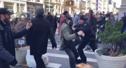 Rioters throw trash, garbage cans at ICE vehicles in New York City; multiple arrests