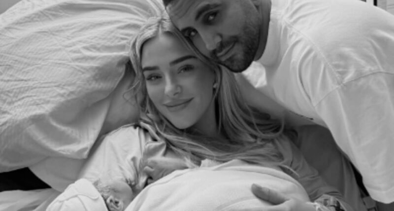 Riyad Mahrez and wife Taylor Ward share heartwarming first pictures of newborn son - his fourth child - with Algeria star already back on international duty