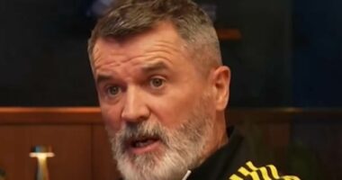 Roy Keane left 'raging' after his phone goes off during Stick to Football recording - leaving Gary Neville, Jamie Carragher and Ian Wright 'in stitches'