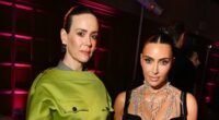 Sarah Paulson accidentally 'spit a chip' into Kim Kardashian's eye