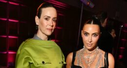Sarah Paulson accidentally 'spit a chip' into Kim Kardashian's eye