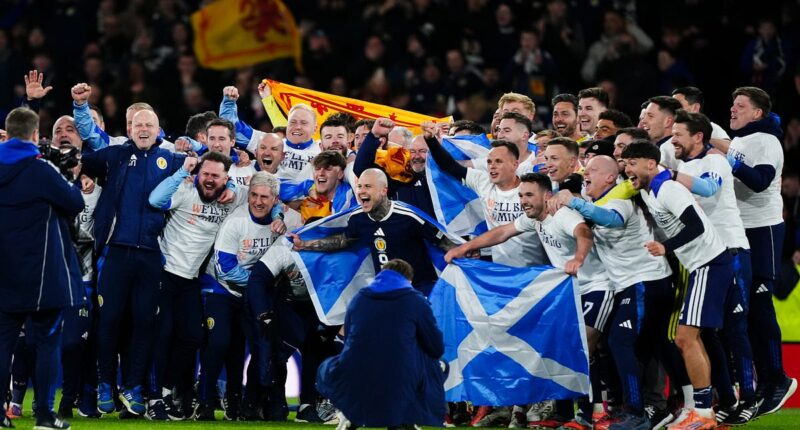 Scotland QUALIFY for the World Cup: Kenny McLean's stunning halfway-line strike seals thrilling victory over Denmark in clash featuring VAR controversy, a red card and Scott McTominay's overhead kick