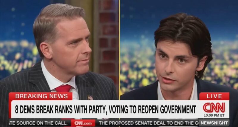 Scott Jennings' tense debate with young Democrat