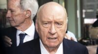 Alan Jones leaves Downing Centre Local Court on December 18, 2024. Photo: Rhett Wyman / SMH