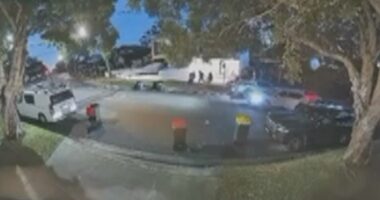 Shock CCTV shows moment man is snatched off the street in Sydney