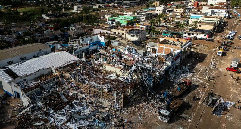 Six dead and hundreds hurt after severe tornado hits Brazil