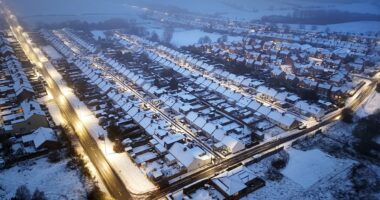 Snow and ice warnings hit across UK with nearly a foot on way