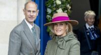 Sophie and Prince Edward wrap up warm to enjoy a day at the races