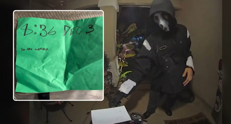 Southern California neighborhood targeted with disturbing Christmas cards left on doorsteps by masked men