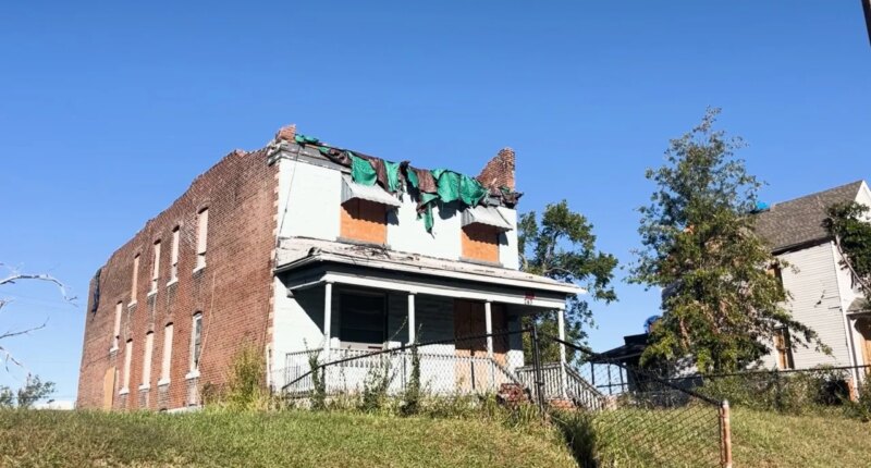 St Louis neighborhoods struggling to rebuild six months after tornado kills five