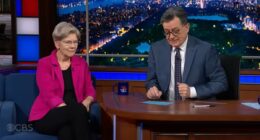 Stephen Colbert wheels out Sen. Elizabeth Warren to rant at his bosses