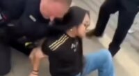 Teen girl learns a brutal lesson when she throws a drink at officer