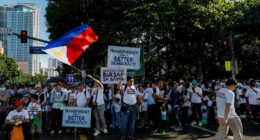 Tens of thousands rally in Manila over corruption scandal that implicates top Philippine officials