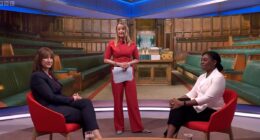 Tense moment Reeves refuses to meet Kemi Badenoch's eye in TV showdown