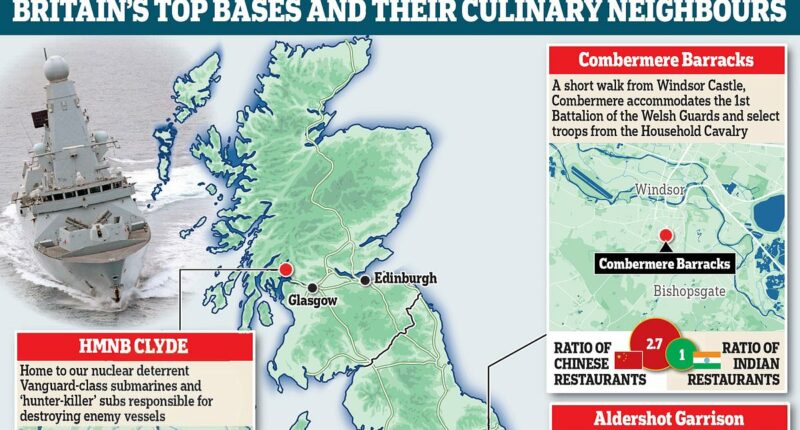 The Chinese restaurants surrounding our most sensitive military bases