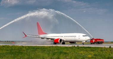 The bizarre reason why planes get sprayed by water before taking off