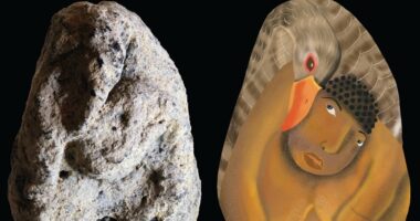 The earliest depiction of bestiality is discovered: Archaeologists find a 12,000-year-old figurine in Israel depicting a goose attempting to mate with a woman