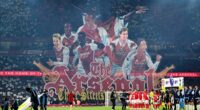 The story behind Arsenal's iconic north London derby tifo: How the Gunners learned their lesson after 'fumbling' PSG display, the lifelong Gooner who designed the tribute - and why Mikel Arteta was a huge fan