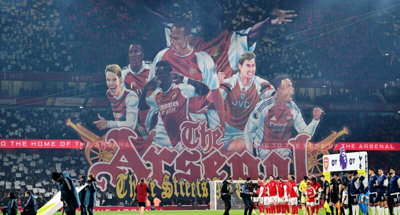 The story behind Arsenal's iconic north London derby tifo: How the Gunners learned their lesson after 'fumbling' PSG display, the lifelong Gooner who designed the tribute - and why Mikel Arteta was a huge fan