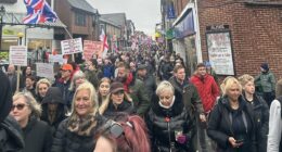 Thousands protest plan to house 600 male asylum seekers in army camp