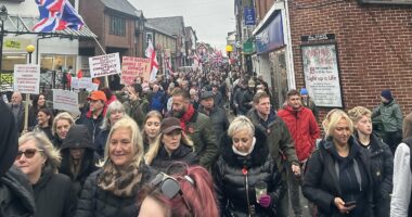 Thousands protest plan to house 600 male asylum seekers in army camp