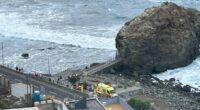 Three dead in holiday hotspot after enormous waves batter the island