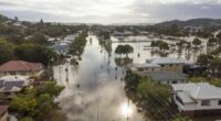 Lismore, Australia - March 31st, 2022: Flooded streets in Lismore, NSW, Australia