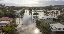 Lismore, Australia - March 31st, 2022: Flooded streets in Lismore, NSW, Australia
