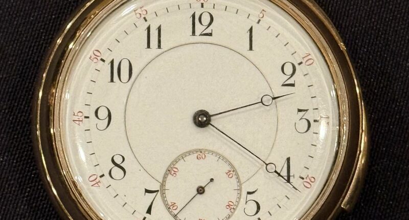 Titanic passenger's watch set to fetch £1m with time at moment it sank