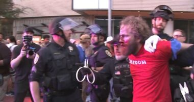 Turning Point USA: Fights break out, multiple people arrested as event sparks protest at UC Berkeley, California
