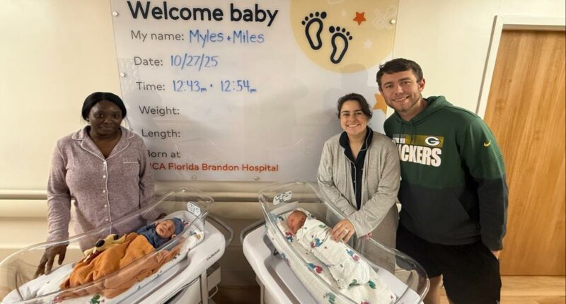 Two baby boys with same name born minutes apart at same hospital