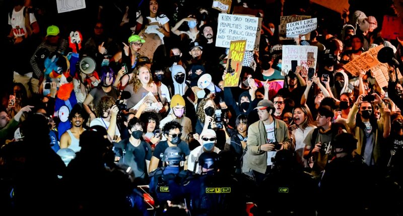 UC Berkeley chaos outside Turning Point gathering ends in multiple arrests as conservative event runs smoothly