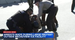 Village of Broadview, IL protest: 21 arrested outside ICE facility as protesters clash with police; 4 officers injured