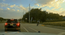 Teen dirt biker rounds corner during high-speed chase with police