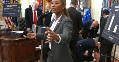 White House guest collapses in front of stunned Trump at White House