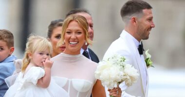 Who's Who of AFL rock up for GWS bad boy Toby Greene's wedding to Georgia Stirton: We reveal the player who stole the show - and why fans are roasting him with the same sledge