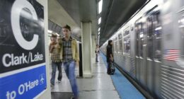Woman, 26, is set ablaze on Chicago train by male passenger