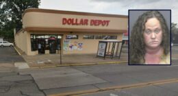 Woman tried to hit dollar store employee after shoplifting