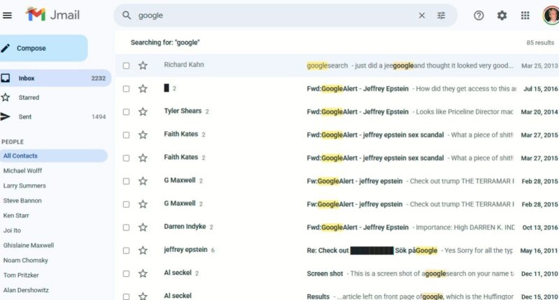 ‘Jmail’ is like Gmail, but with Jeffrey Epstein’s emails
